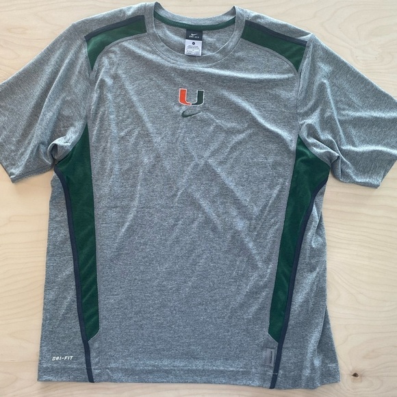 Miami Canes Nike Dri-fit Shirt size large (FN) - Picture 2 of 10